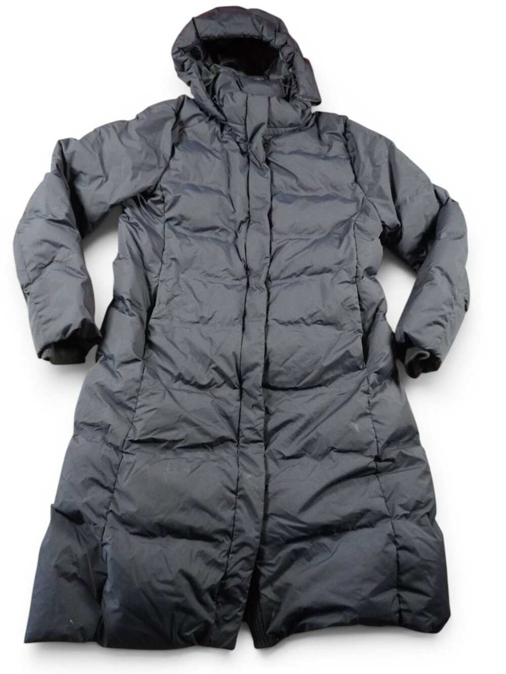 UNIQLO Seamless Down Long Coat Black Womens Sz L